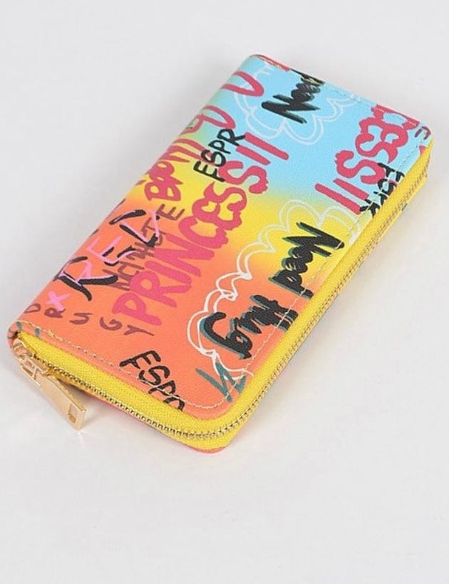 Graffiti Zipper Wallet - Multi Dazzled By B