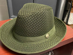 Load image into Gallery viewer, Olive Large Brim Mesh Fedora Dazzled By B