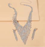 Load image into Gallery viewer, Bridal Wedding Rhinestone Necklace Earrings Set Dazzled By B