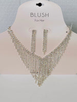 Load image into Gallery viewer, Bridal Wedding Rhinestone Necklace Earrings Set Dazzled By B