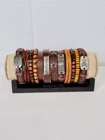 Load image into Gallery viewer, Hiphop Style New Retro Woven Leather Bracelet Set Dazzled By B