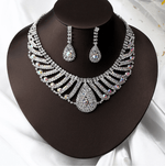 Load image into Gallery viewer, Rhinestone Necklace Earrings Set Dazzled By B