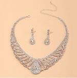 Load image into Gallery viewer, Rhinestone Necklace Earrings Set Dazzled By B