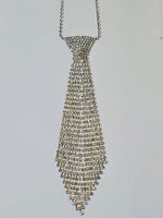 Load image into Gallery viewer, Rhinestone Tie Necklace Dazzled By B