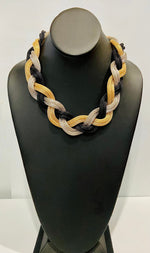 Load image into Gallery viewer, The Braided Necklace - Multi Color Dazzled By B
