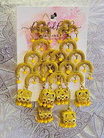 Load image into Gallery viewer, The Januja Earrings Yellow Dazzled By B
