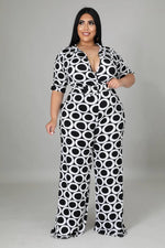 Load image into Gallery viewer, Chic Me Black & White Jumpsuit Dazzled By B