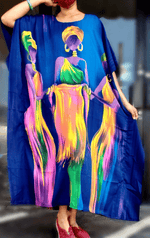Load image into Gallery viewer, Hand Painted Kaftan Dress - Multiple Colors Available Dazzled By B