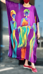 Load image into Gallery viewer, Hand Painted Kaftan Dress - Multiple Colors Available Dazzled By B