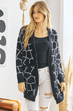 Load image into Gallery viewer, Marble Print Cardigan Dazzled By B
