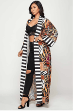 Load image into Gallery viewer, Animal Print Kimono/ Duster Dazzled By B
