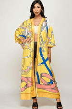 Load image into Gallery viewer, Yellow Kimono/ Duster Dazzled By B