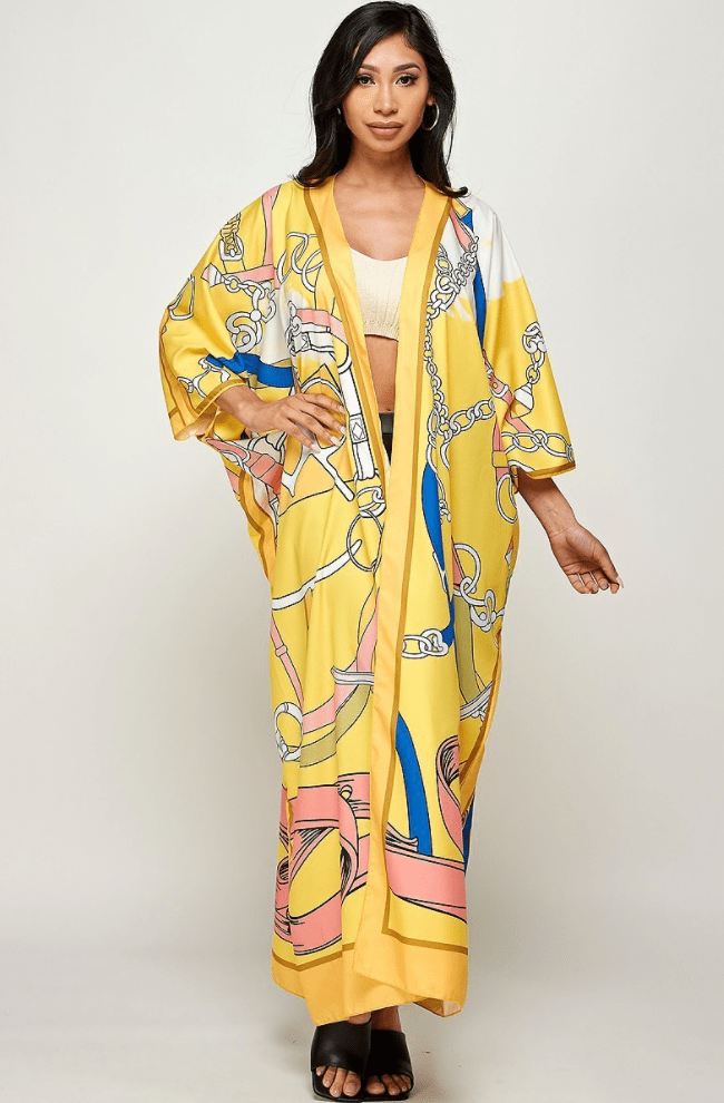 Yellow Kimono/ Duster Dazzled By B