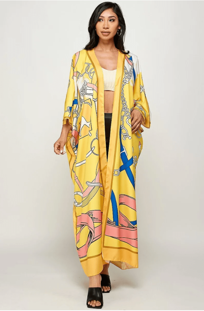 Yellow Kimono/ Duster Dazzled By B