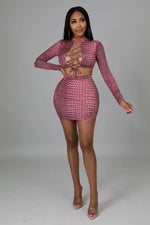 Load image into Gallery viewer, 3D Mauve Skirt Set Dazzled By B