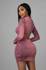 Load image into Gallery viewer, 3D Mauve Skirt Set Dazzled By B