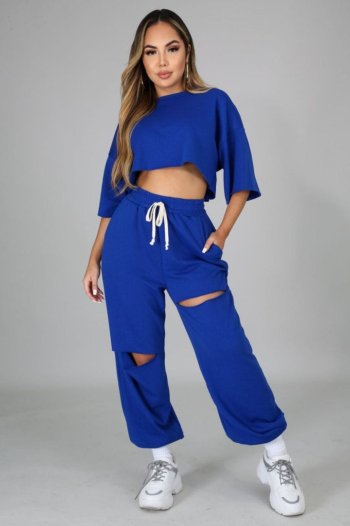 Never Get Caught Up Pant Set Dazzled By B