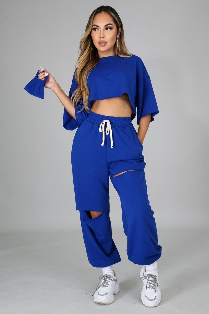 Never Get Caught Up Pant Set Dazzled By B