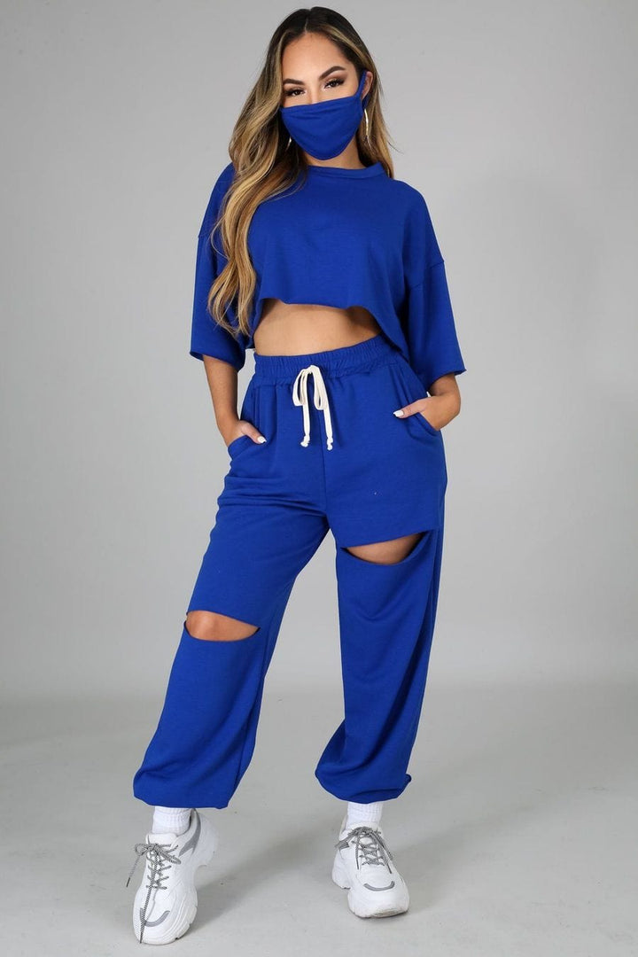 Never Get Caught Up Pant Set Dazzled By B