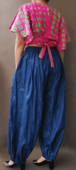 Load image into Gallery viewer, Blue Denim Harem Pants Dazzled By B