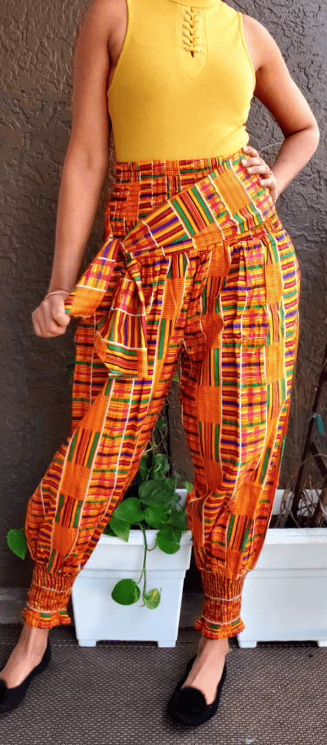 Harem Kente Design Pants Dazzled By B