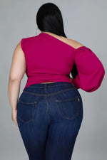 Load image into Gallery viewer, Blessed I am Top - Magenta Dazzled By B