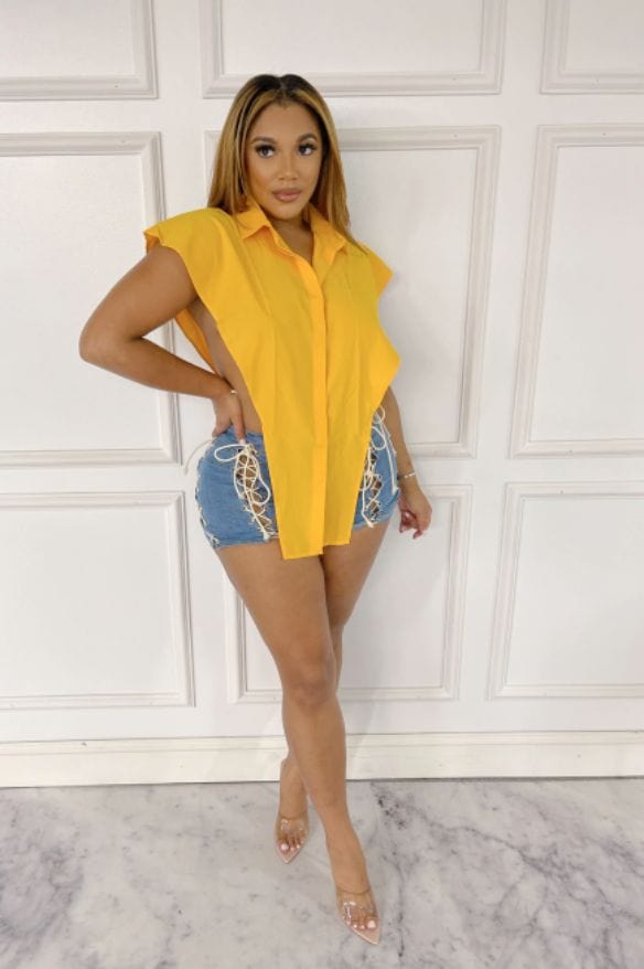 The V Button Down Top - Multiple Colors Available Dazzled By B