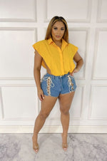 Load image into Gallery viewer, The V Button Down Top - Multiple Colors Available Dazzled By B