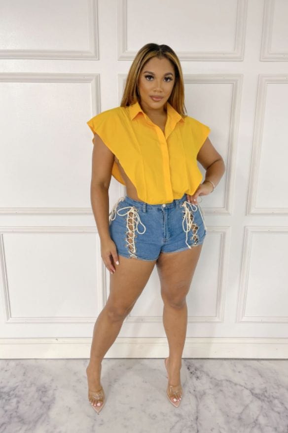 The V Button Down Top - Multiple Colors Available Dazzled By B