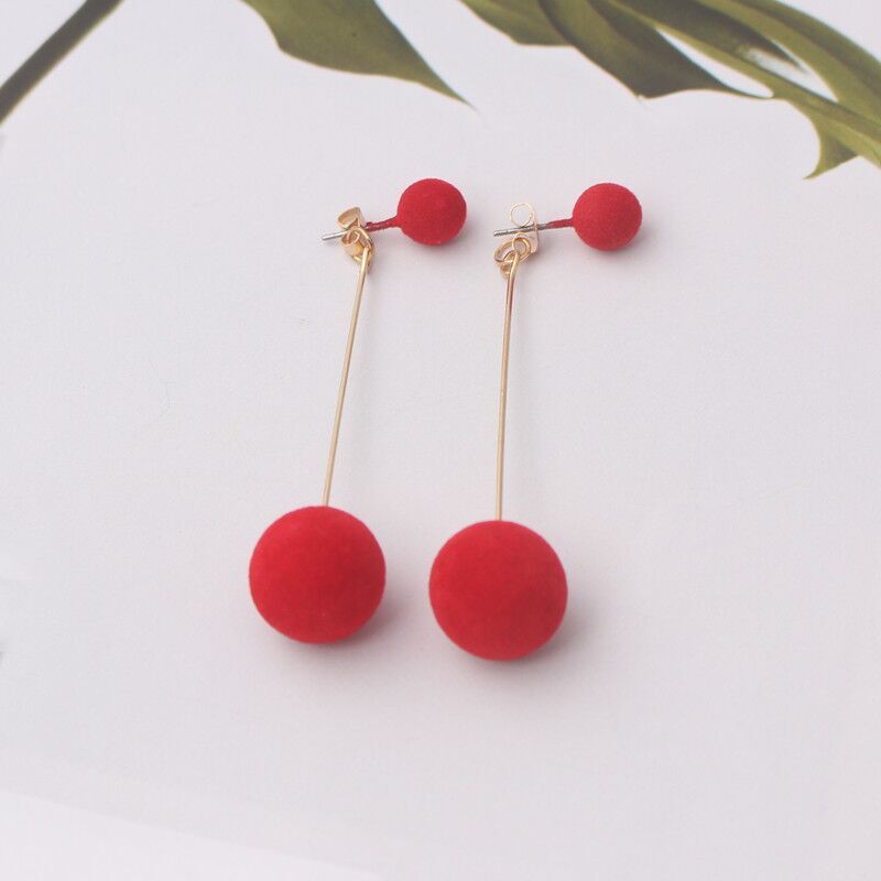 Simple Style Drop Earrings - White Dazzled By B
