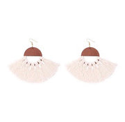 Tassel Earrings - Beige Dazzled By B