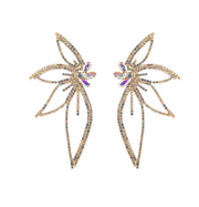 Leaf Shaped Earrings - Crystal AB Diamond Dazzled By B