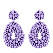 Water Droplet Bohemian Earrings - Purple Dazzled By B