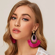 Retro Feather Cloth Earring Dazzled By B