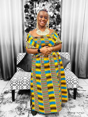 Kente Print Smocked Dress Dazzled By B