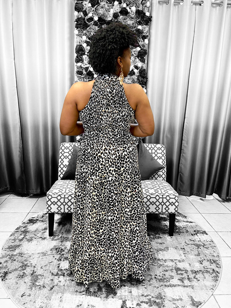 Leopard Print Smocked Dress Dazzled By B