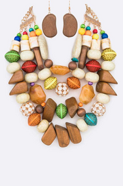 Mix Beads Statement Necklace Dazzled By B