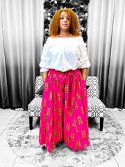 Pink & Green Palazzo Pants Dazzled By B