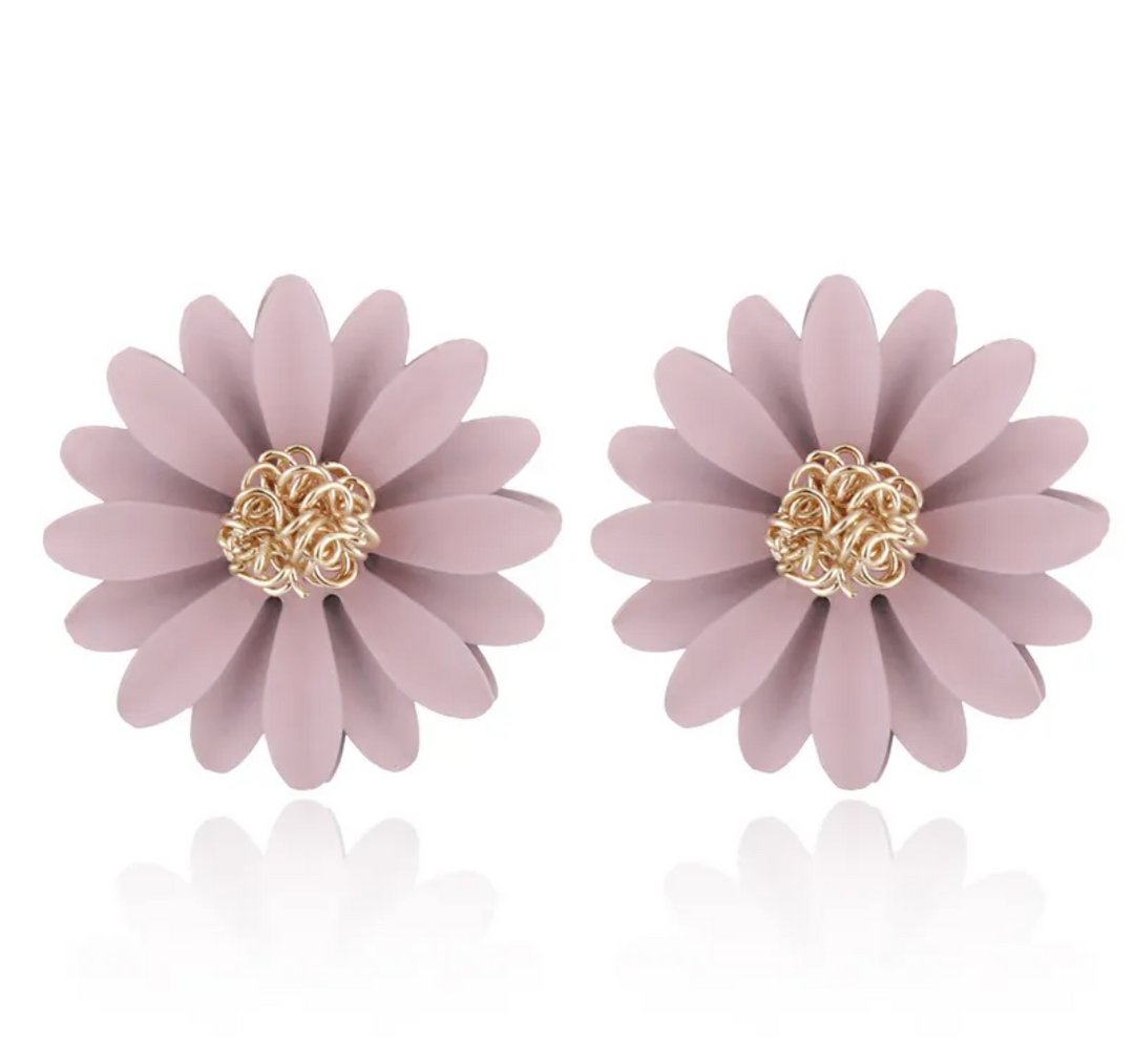 Sunflower Earrings - Purple Dazzled By B
