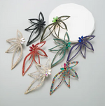 Load image into Gallery viewer, Leaf Shaped Earrings - Red Dazzled By B
