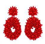 Load image into Gallery viewer, Water Droplet Bohemian Earrings - Red Dazzled By B
