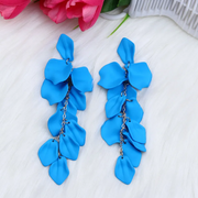 Rose Petal Acrylic Earrings - Sky Blue Dazzled By B