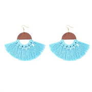 Tassel Earrings - Blue Dazzled By B