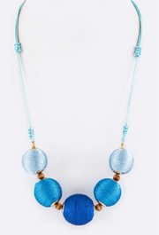 Shades of Blue Necklace & Earring Set Dazzled By B