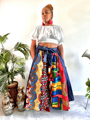 Denim Patchwork Palazzo Pants Dazzled By B