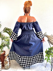 The Denim Polka Dot Dress Dazzled By B