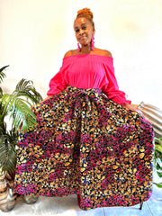 The Pink & Navy Blue Skirt Dazzled By B