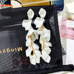 Load image into Gallery viewer, Rose Petal Acrylic Earrings - White Dazzled By B

