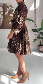 Load image into Gallery viewer, Animal Print Trench Coat Dress Dazzled By B
