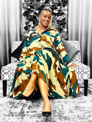 Camouflage Swing Dress Dazzled By B
